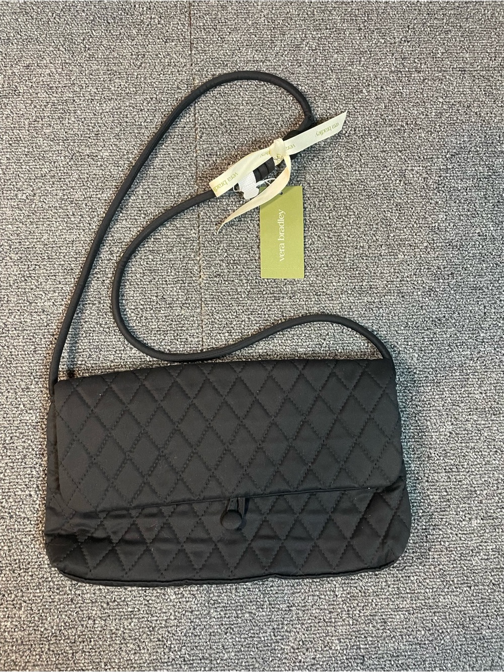 NWT Vera Bradley Moonless Night Black Quilted Andover Shoulder Bag $70 MSRP